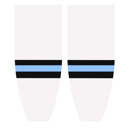 White Hawks - White Cut/Sew Hockey Socks Thumbnail