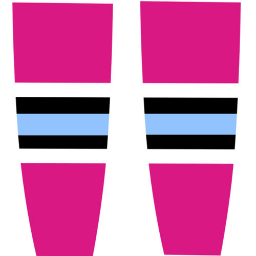 White Hawks Pink Cut/Sew Hockey Socks Thumbnail